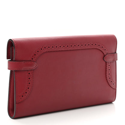 Hermes Swift Ghillies Kelly Longue Wallet Rouge Grenat 3 of 11