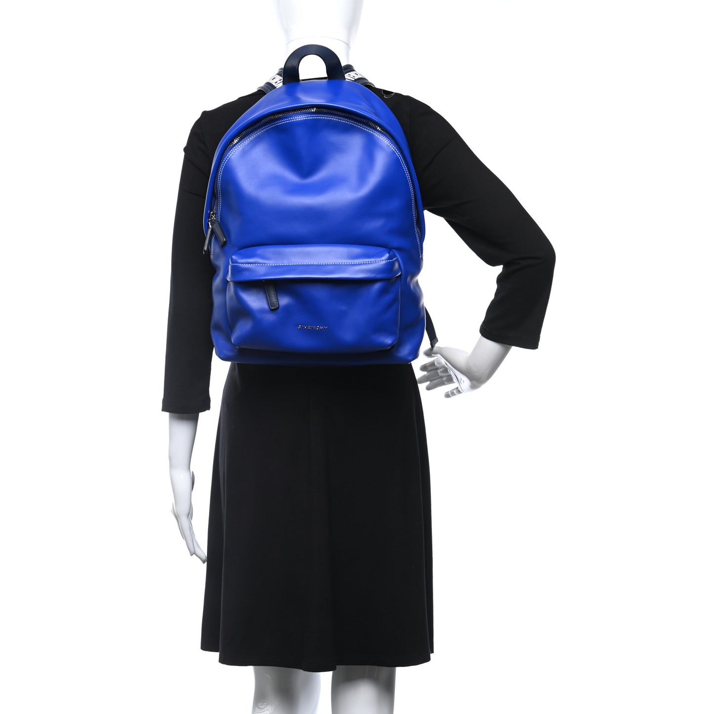Smooth Calfskin Small Logo Backpack Royal Blue