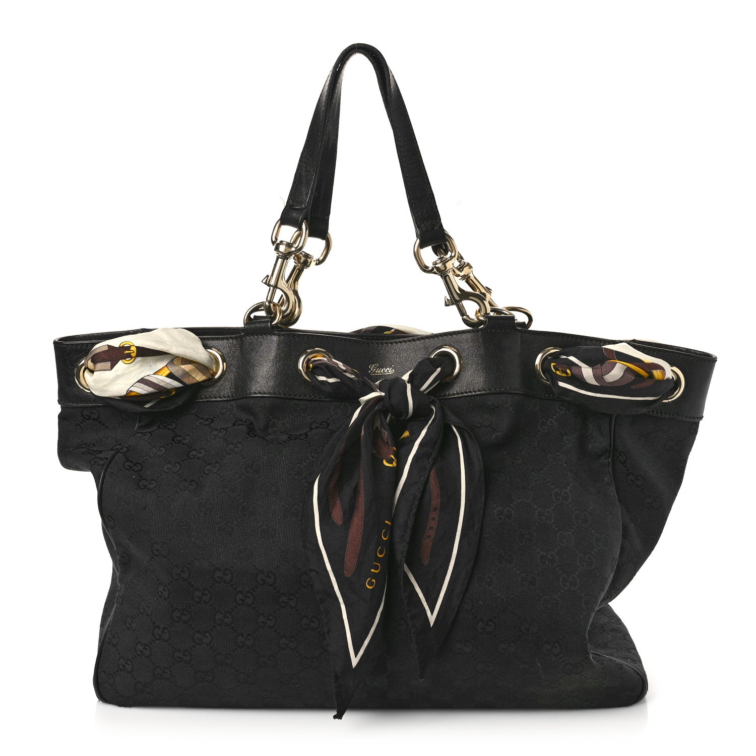 Gucci Monogram Large Positano Tote Black 1 of 12