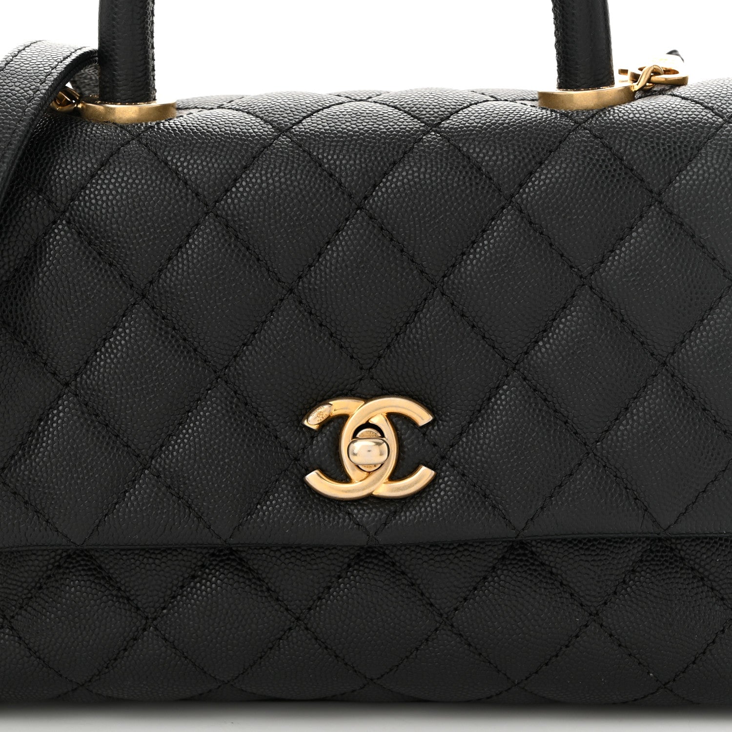 Chanel Caviar Quilted Mini Coco Handle Flap Black 8 of 10