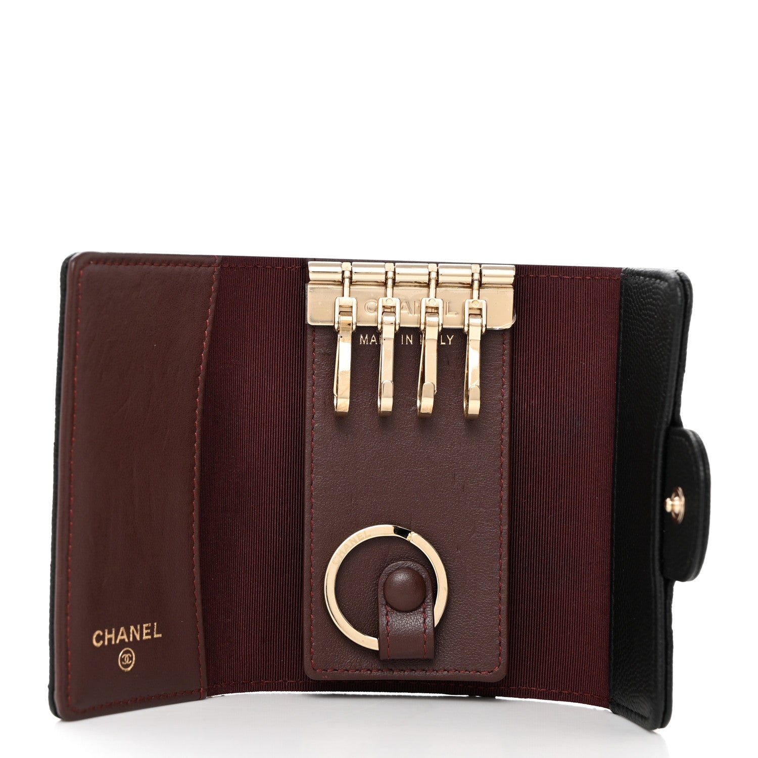 Chanel Caviar Quilted Classic 4 Key Holder Wallet Black 5 of 9