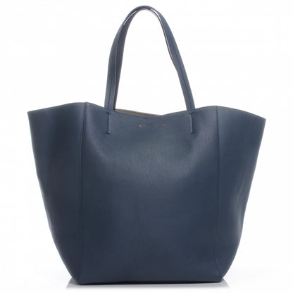 Celine Grained Calfskin Medium Horizontal Cabas Phantom Slate 1 of 8