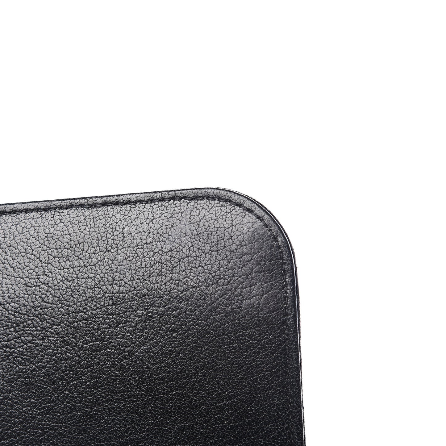 Shiny Goatskin Diagonal Quilted Small Flap Black