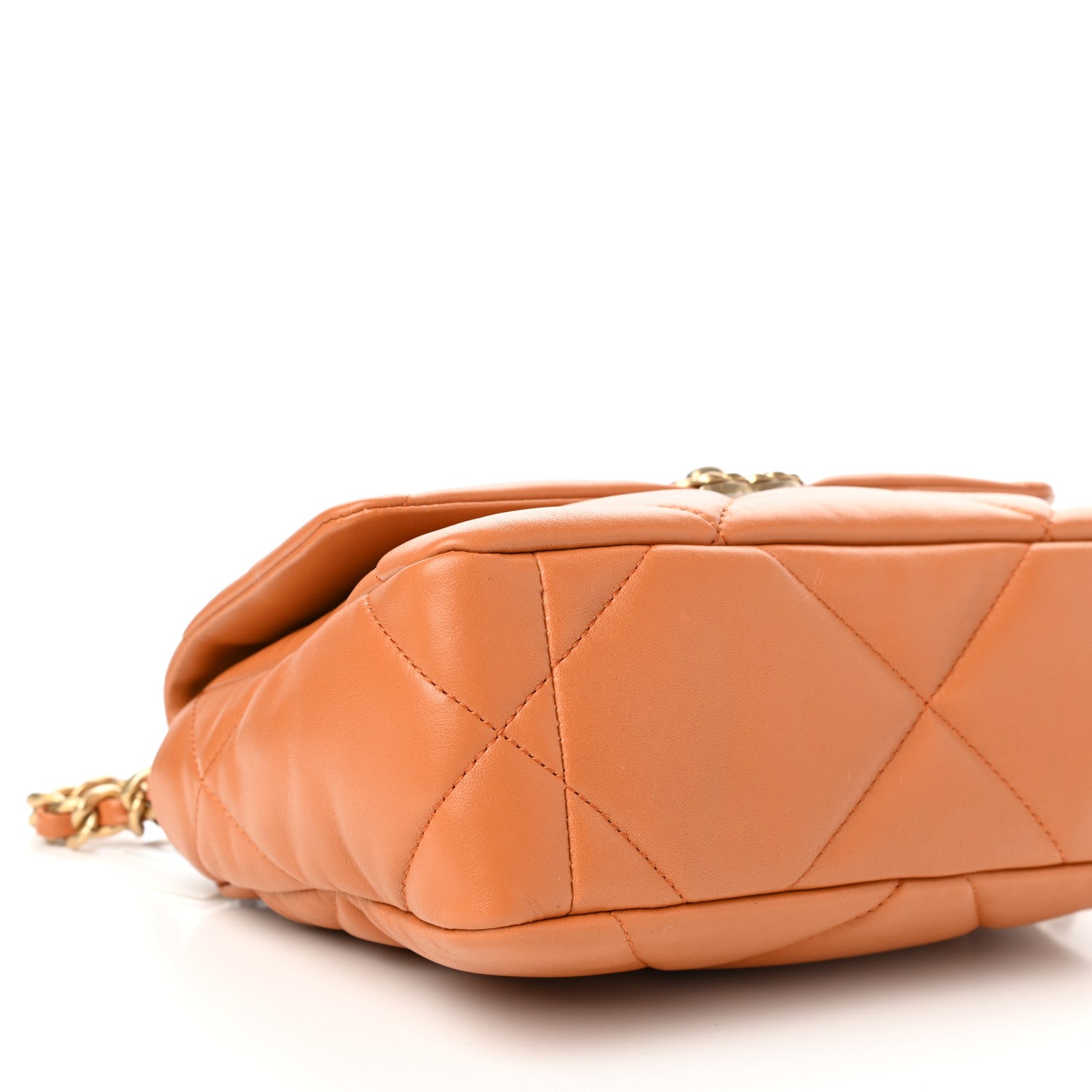 Chanel Lambskin Quilted Medium Chanel 19 Flap Light Brown 8 of 11