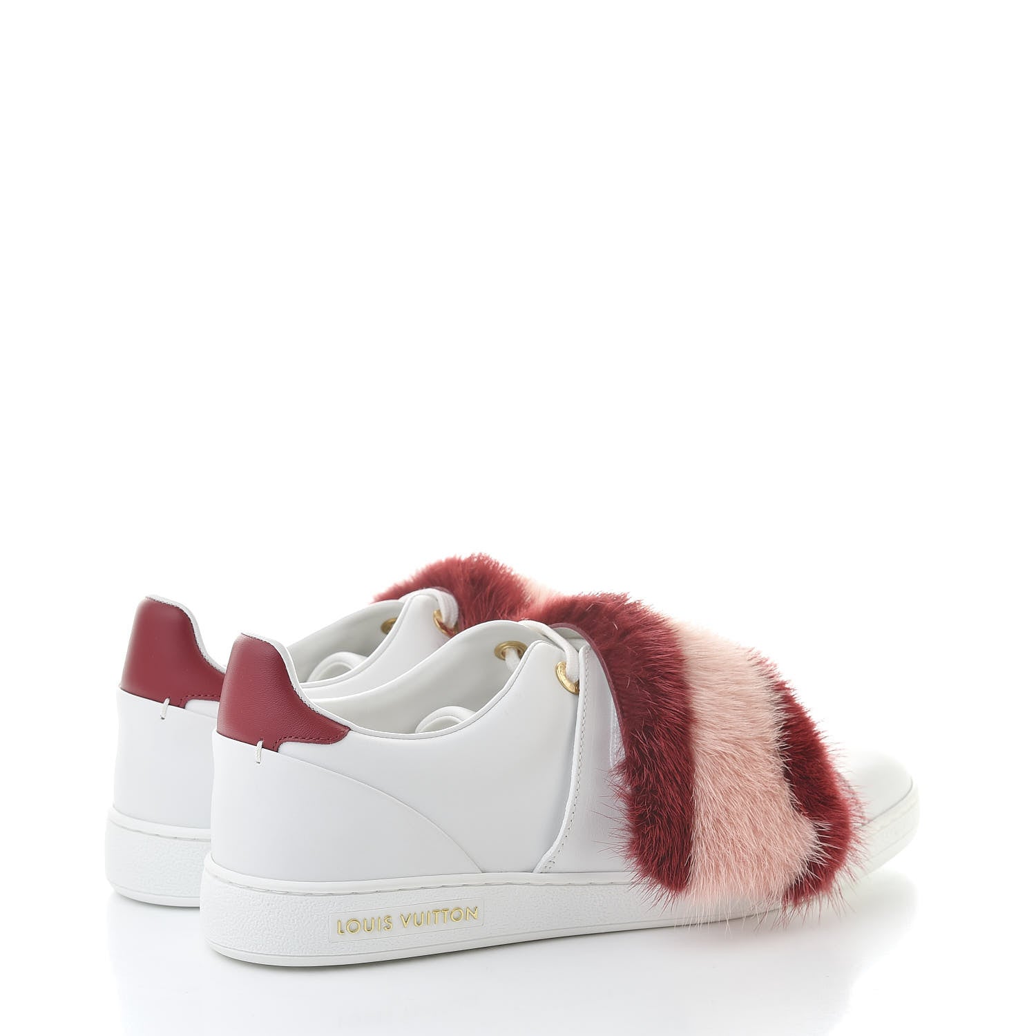 Louis Vuitton Calfskin Mink Fur Frontrow Sneakers 39 Bordeaux 4 of 8