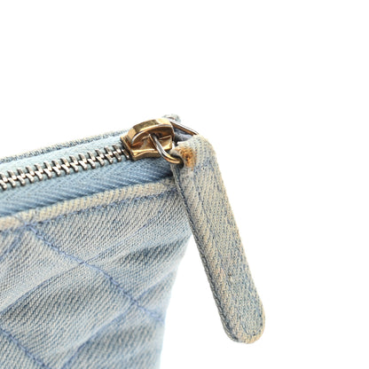 Chanel Denim Quilted Small Reissue Cosmetic Case Blue 7 of 7