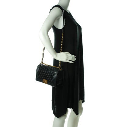 Chanel Lambskin Quilted Medium Boy Flap Black 2 of 7