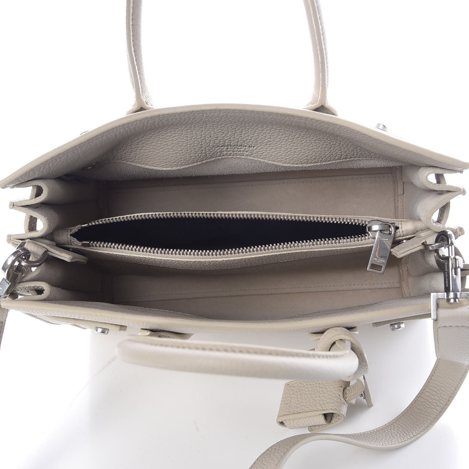 Saint Laurent Grained Calfskin Baby Sac De Jour Souple Ivory 5 of 10