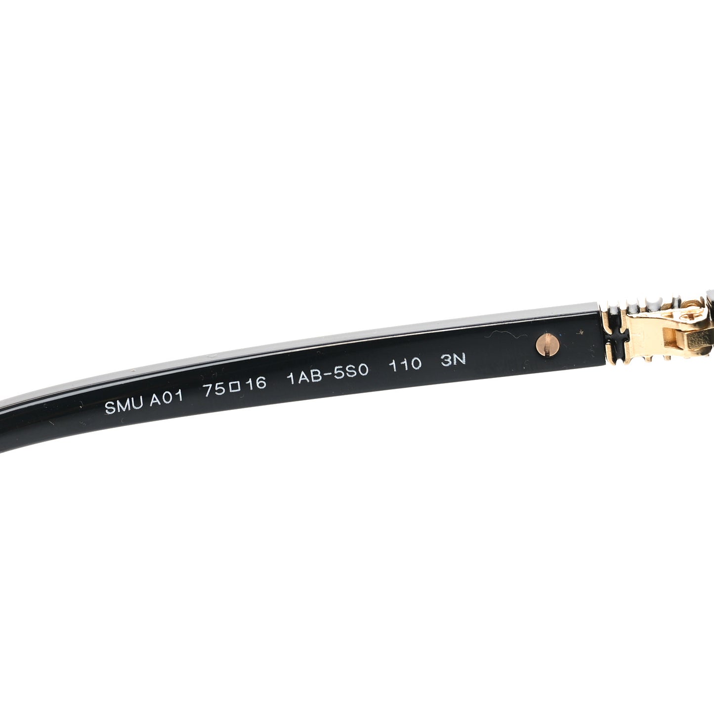 Acetate Shield Sunglasses SMU A01 Black