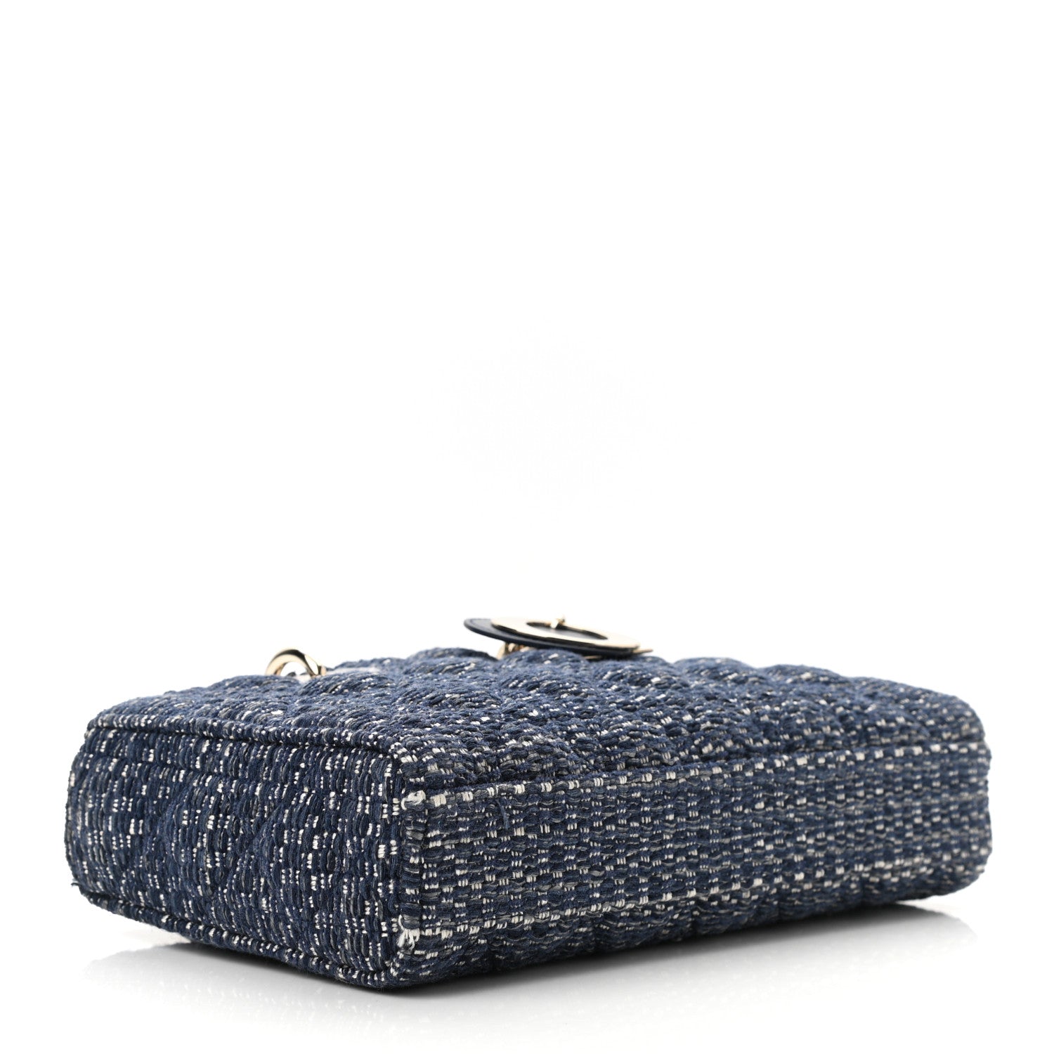 Christian Dior Tweed Cannage Lady D-Joy Blue 4 of 10