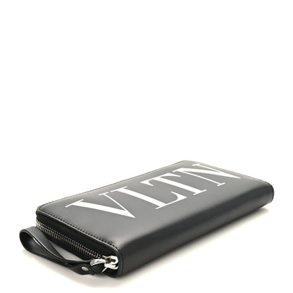 Valentino Garavani Calfskin VLTN Zip Around Wallet Black 4 of 9