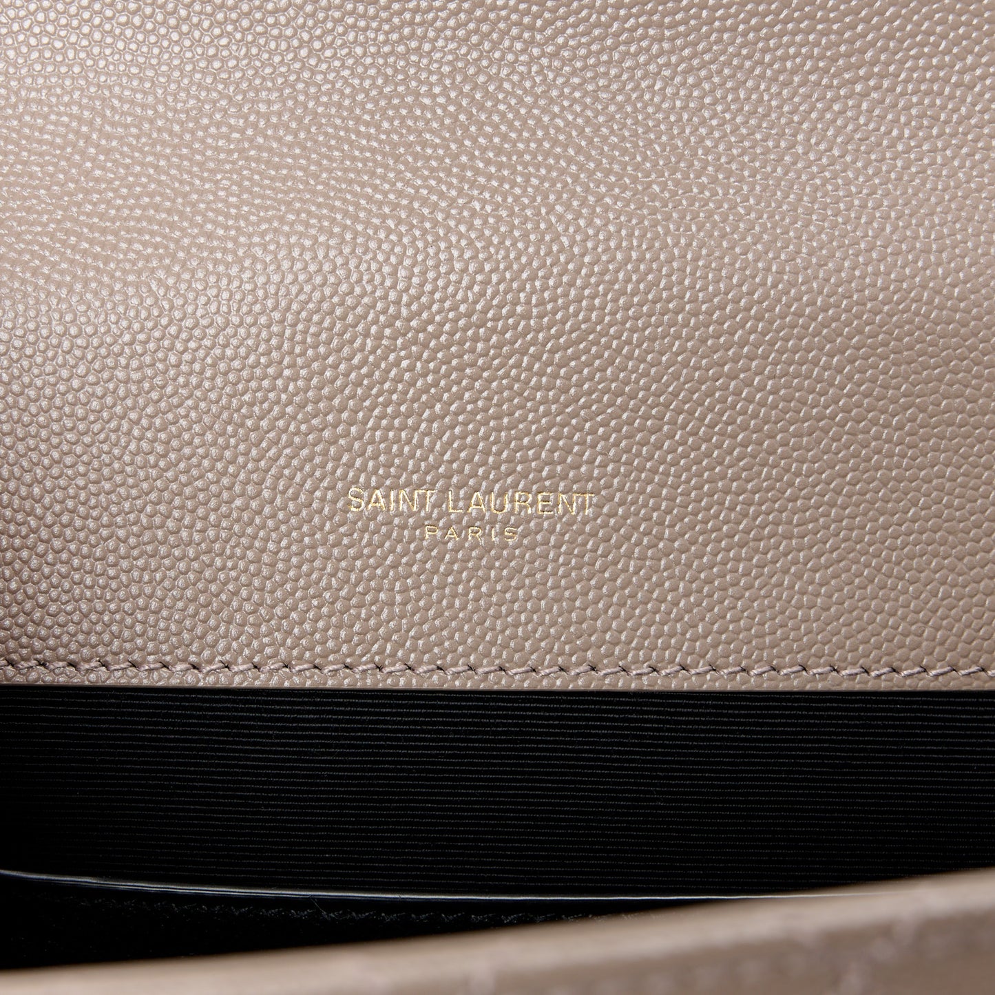 Grain De Poudre Textured Mixed Matelasse Triquilt Small Monogram Satchel Greyish Brown