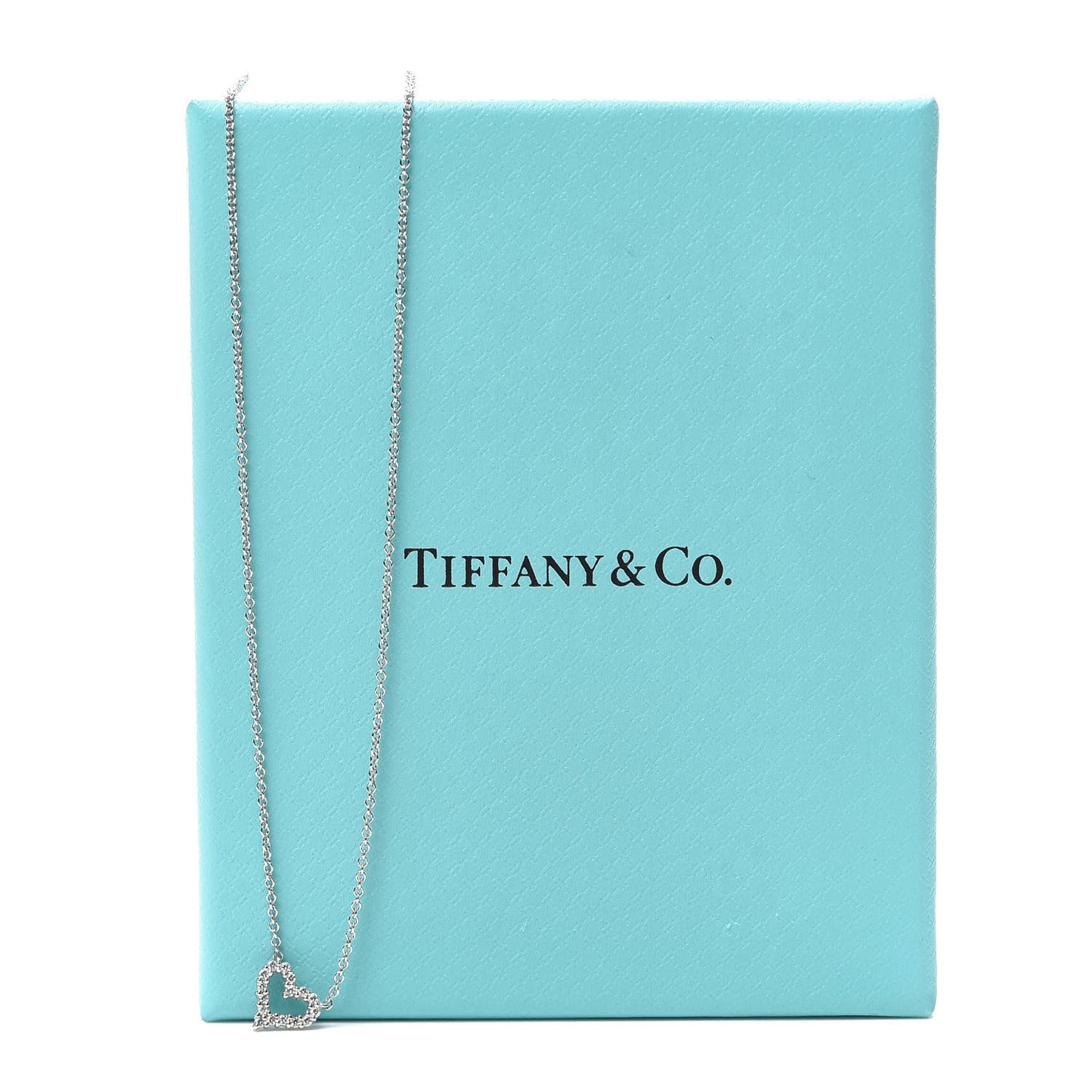 Platinum Diamond Extra Mini Heart Pendant Necklace