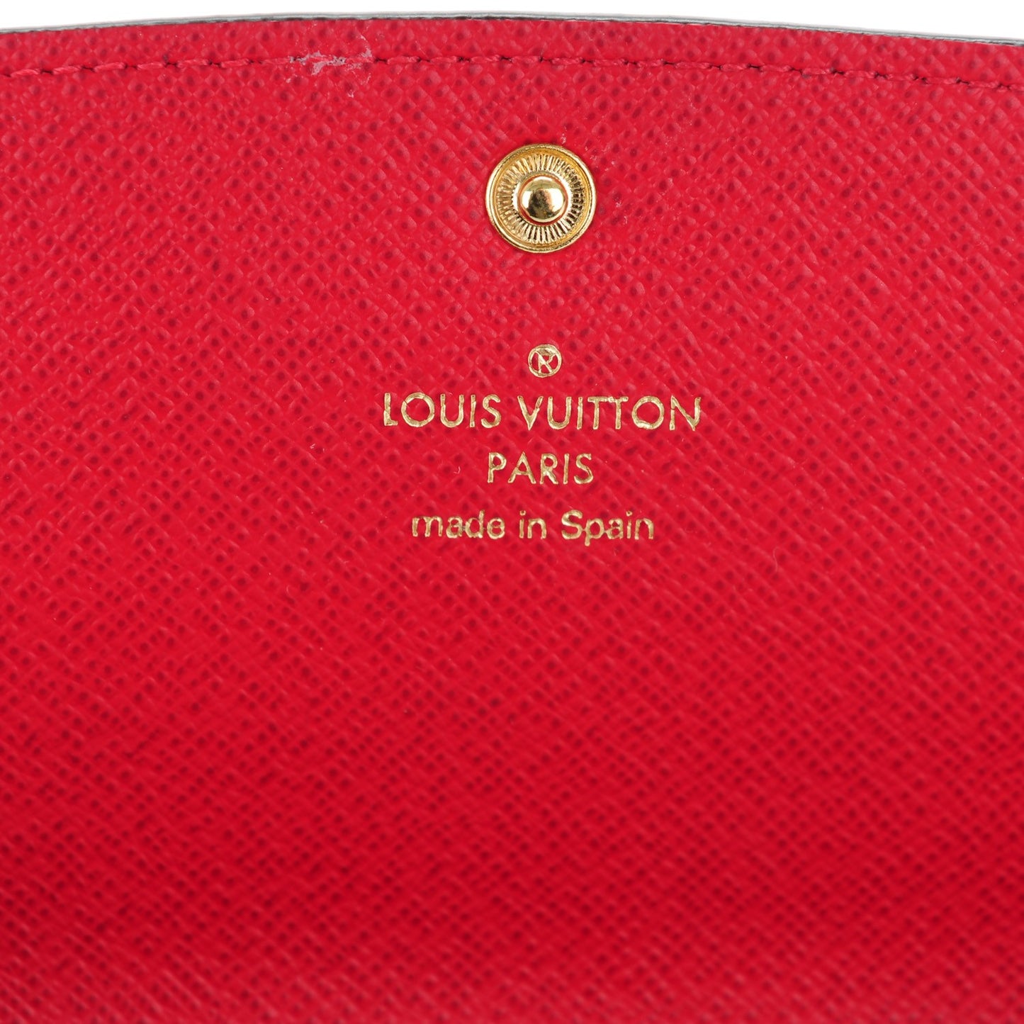 Damier Ebene Emilie Wallet Red