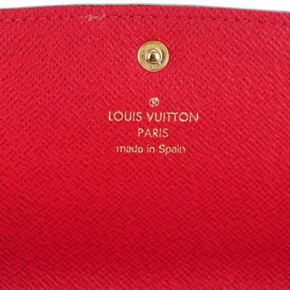 Louis Vuitton Damier Ebene Emilie Wallet Red 5 of 7