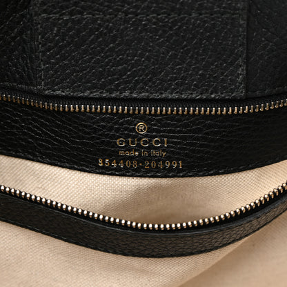 Gucci Pebbled Calfskin Small Swing Tote Black 6 of 10