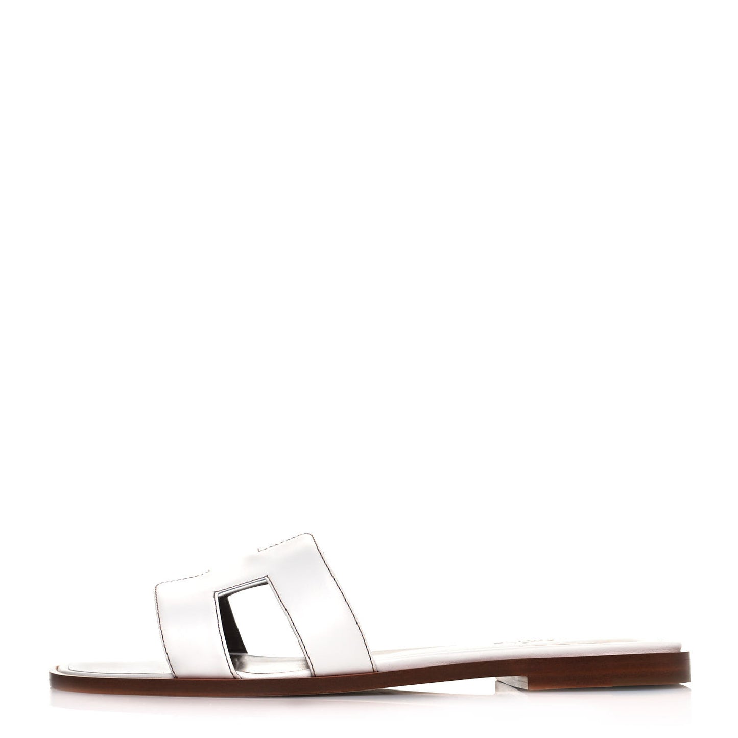 Box Calfskin Oran Sandals 38 White