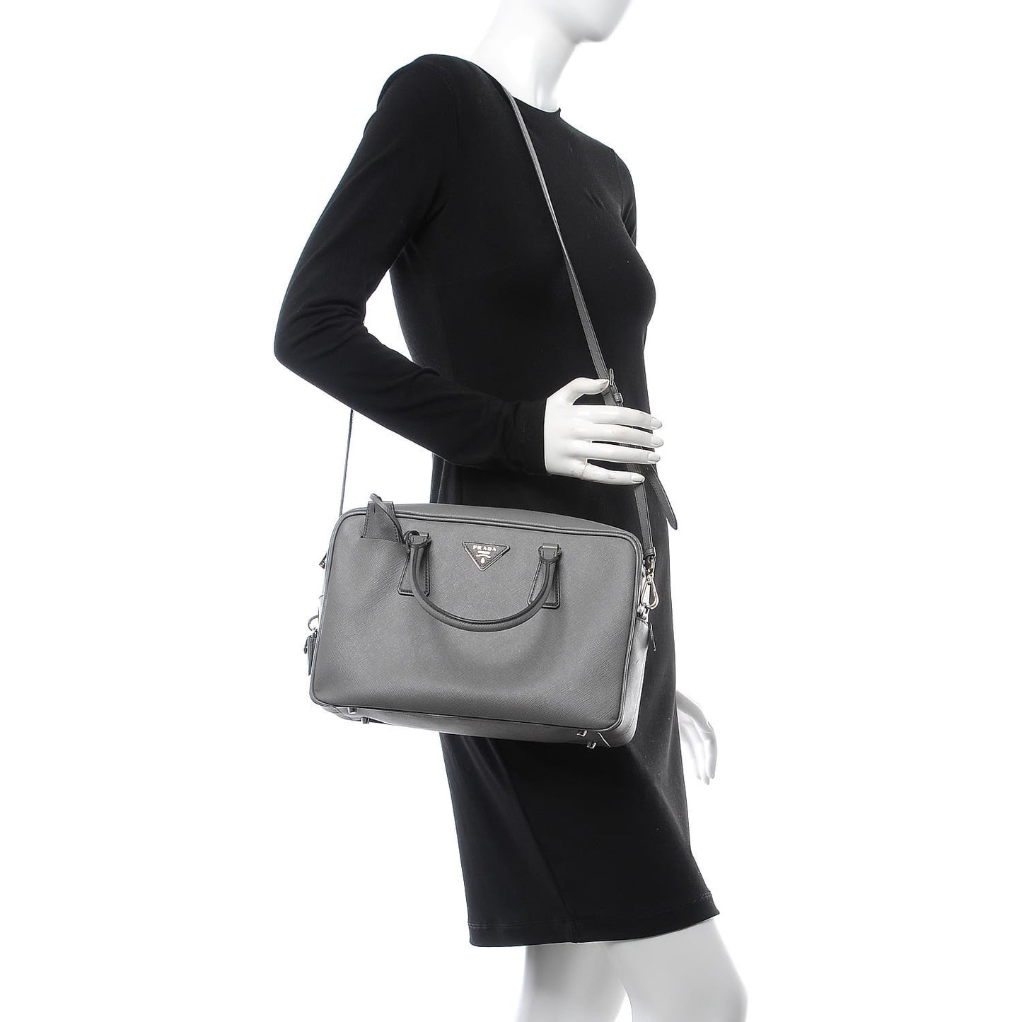 Saffiano Lux Bowler Marmo