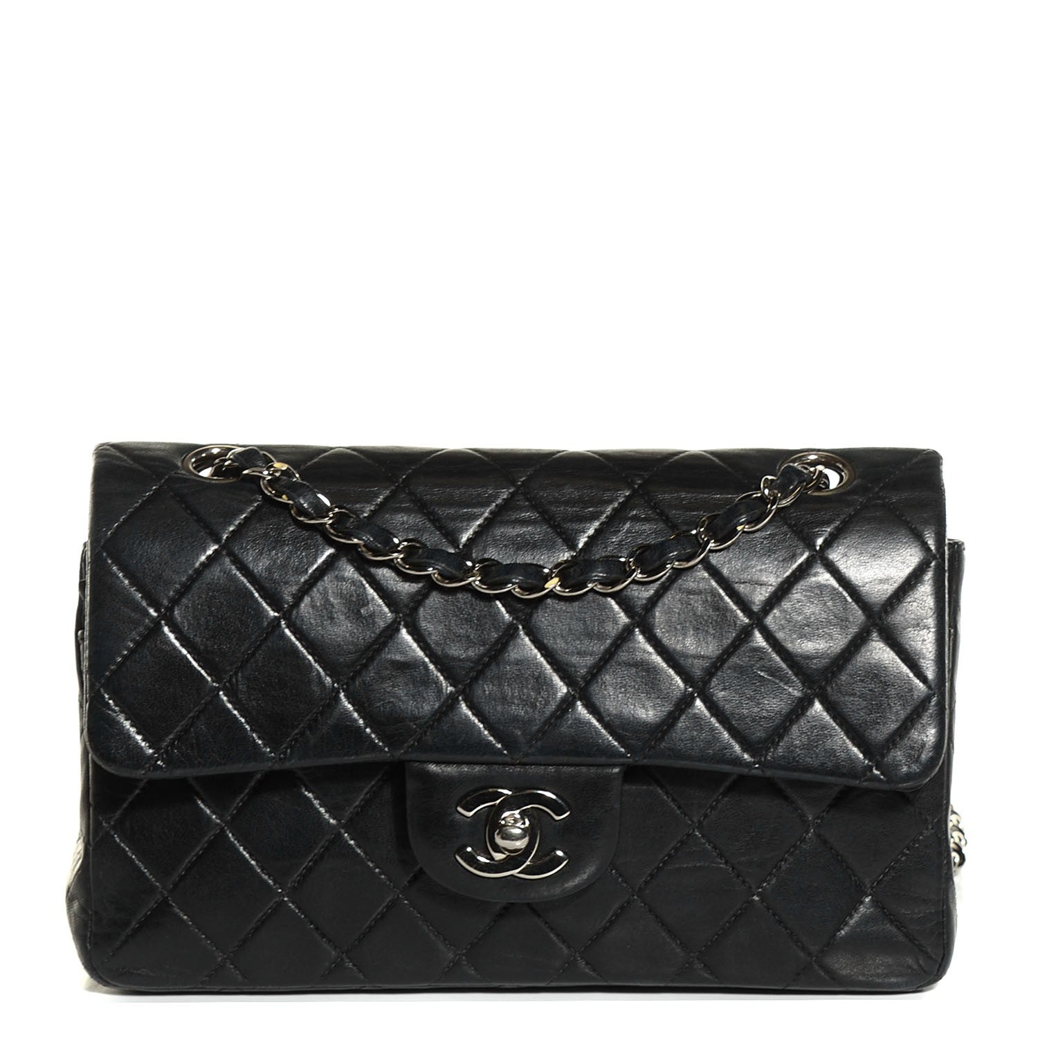 Chanel Lambskin Quilted Small Double Flap Black 1 of 8