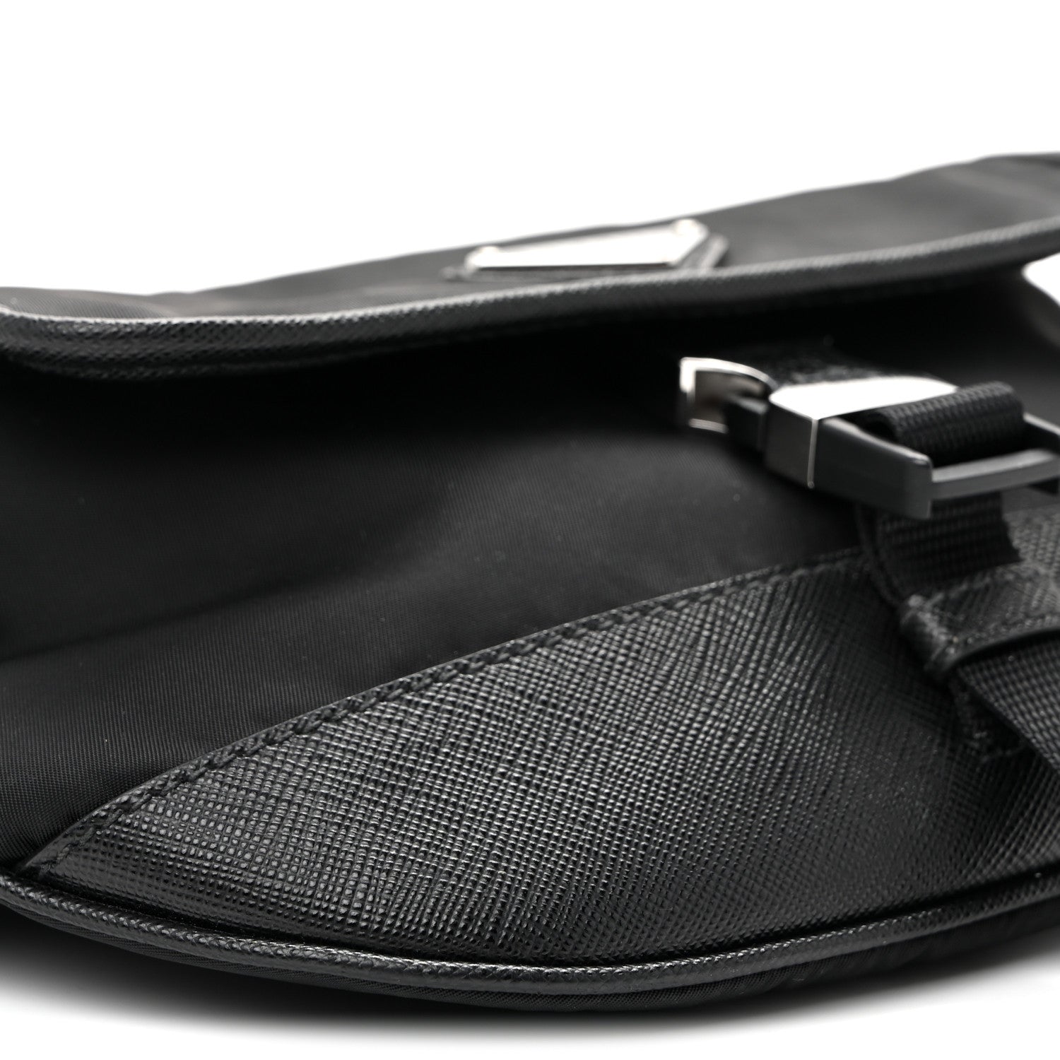 Prada Re-Nylon Saffiano Sling Bag Black 9 of 10