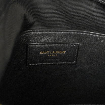 Saint Laurent Sheepskin Matelasse Chevron Monogram Large College Satchel Black 7 of 11