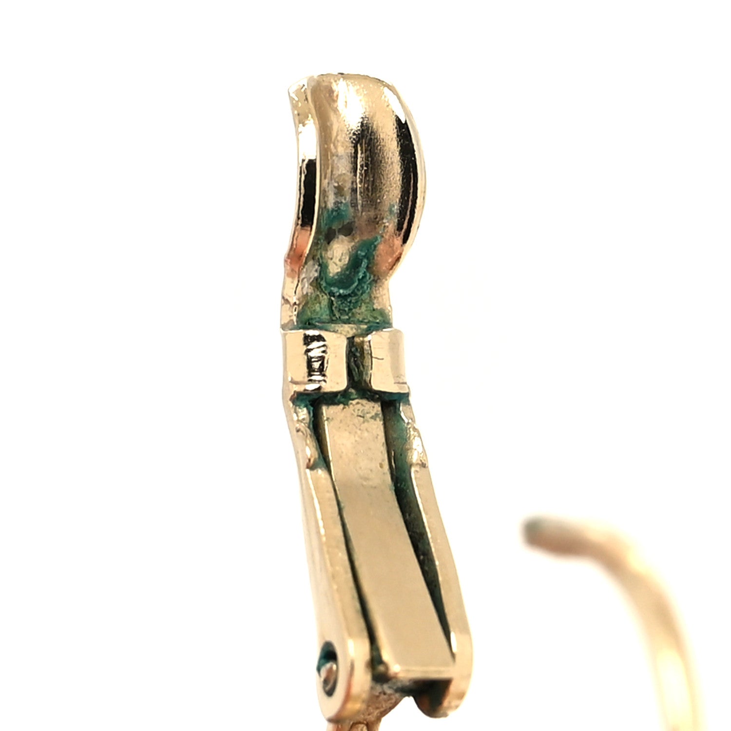 Chanel Resin Crystal CC Drop Earrings Gold 5 of 5