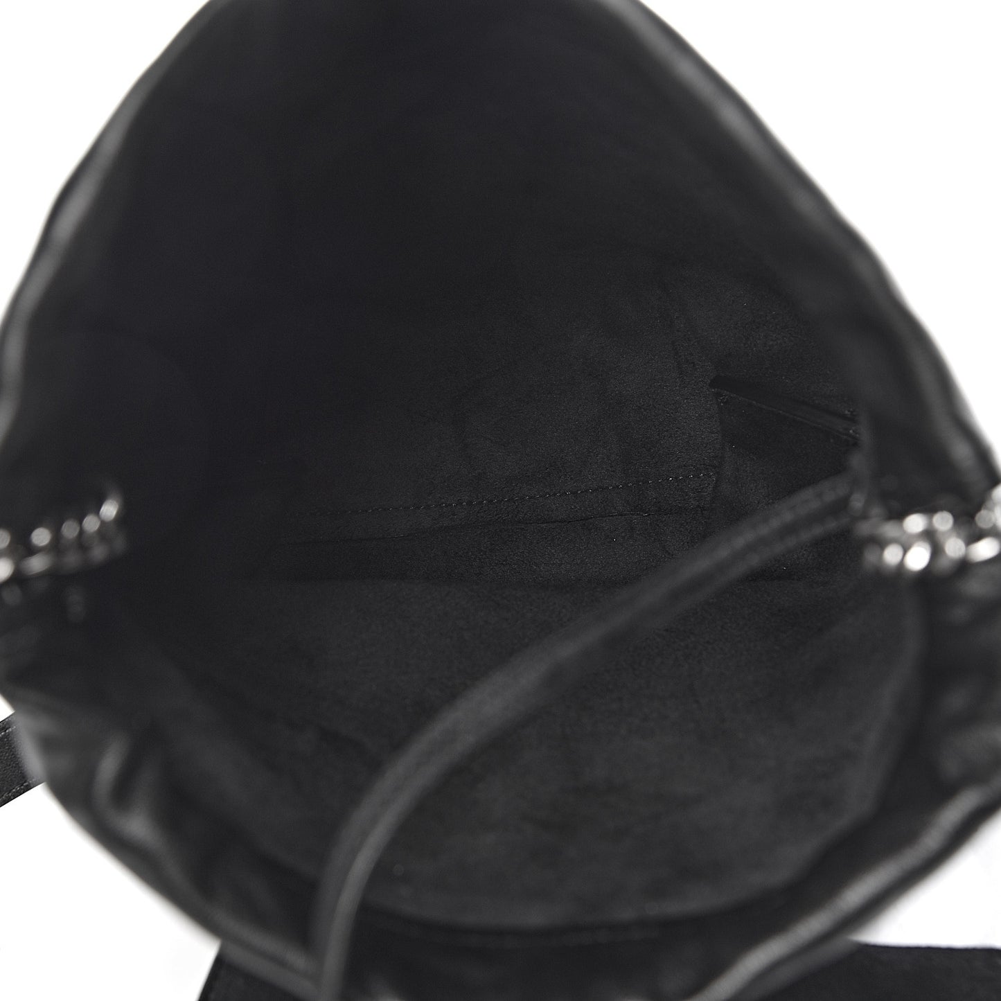 Lambskin Small Teddy Bucket Bag Black