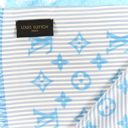 Louis Vuitton Silk Sur Mesure Shawl Blue 2 of 3