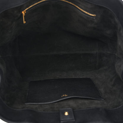 Celine Grained Calfskin Triomphe Medium Cabas Anais Black 5 of 11