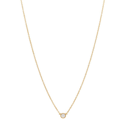 Tiffany 18K Yellow Gold Diamond .20ct Elsa Peretti Diamonds by the Yard Pendant Necklace 1 of 5