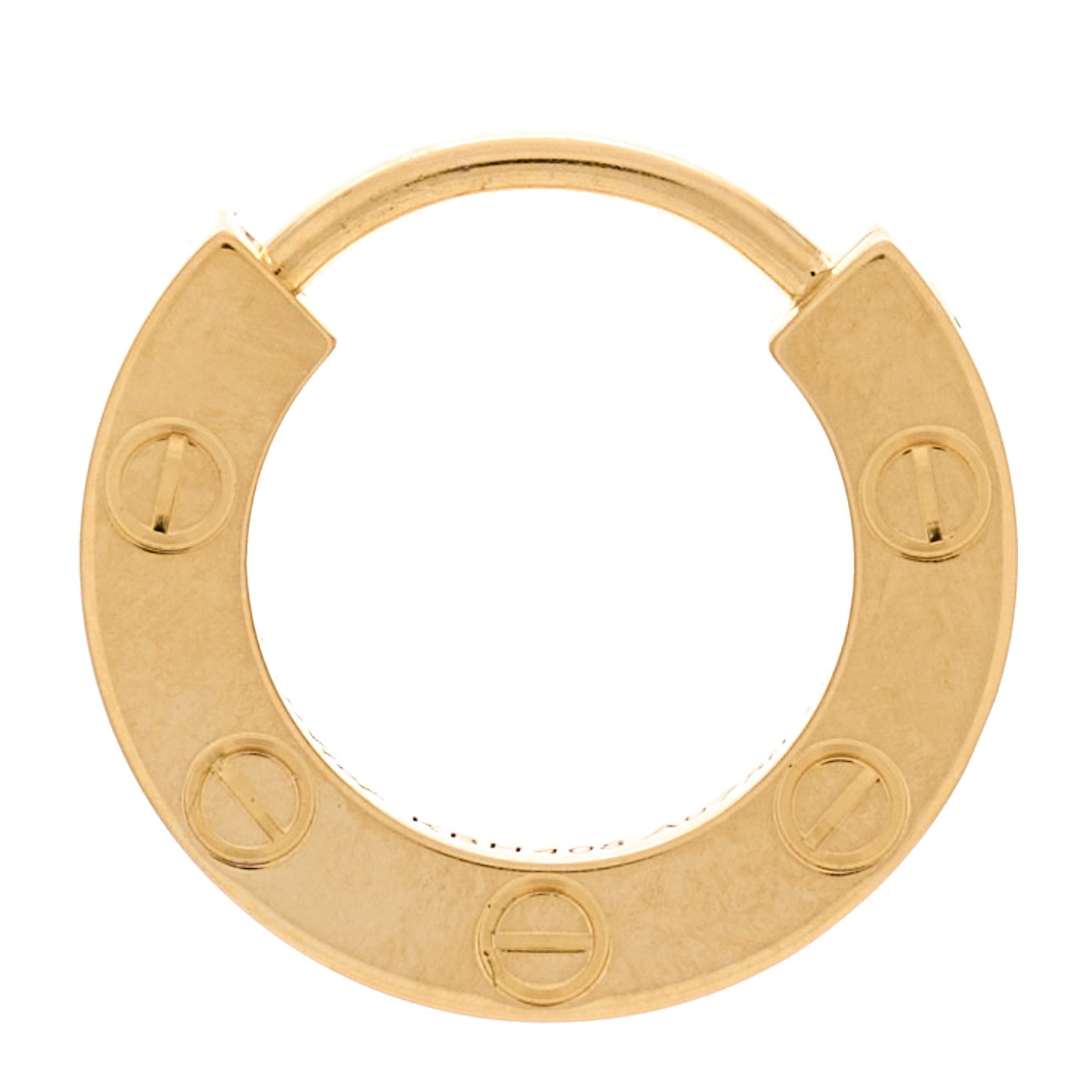 Cartier 18K Yellow Gold Single LOVE Hoop Earring 1 of 4