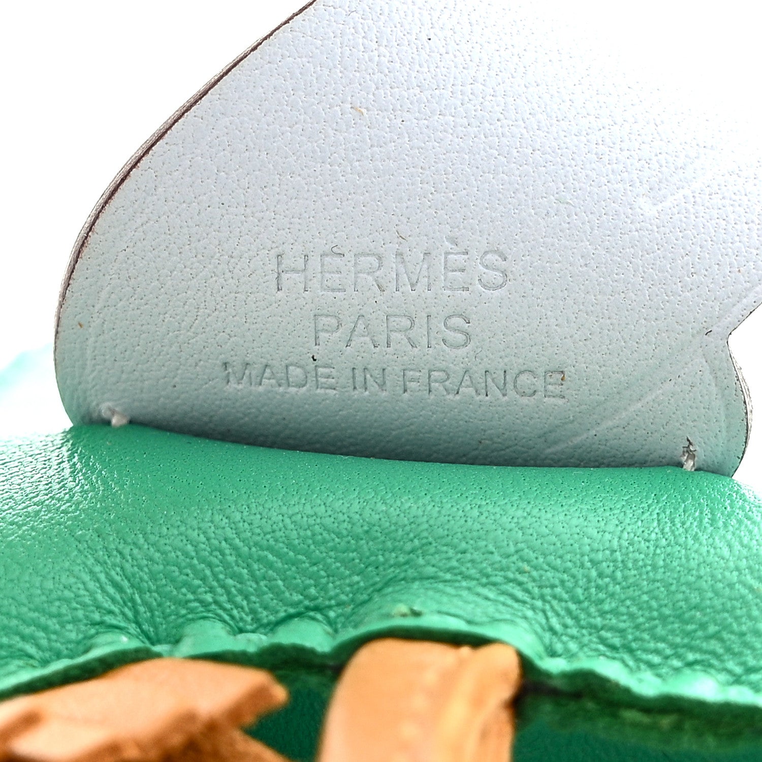 Hermes Milo Lambskin Grigri Rodeo Pegase Horse Bag Charm PM Menthe Sesame Bleu Brume 3 of 5