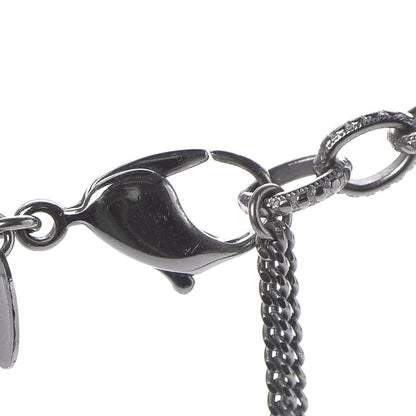 Chanel Pearl Enamel Bead CC Necklace Ruthenium Black Silver 5 of 8