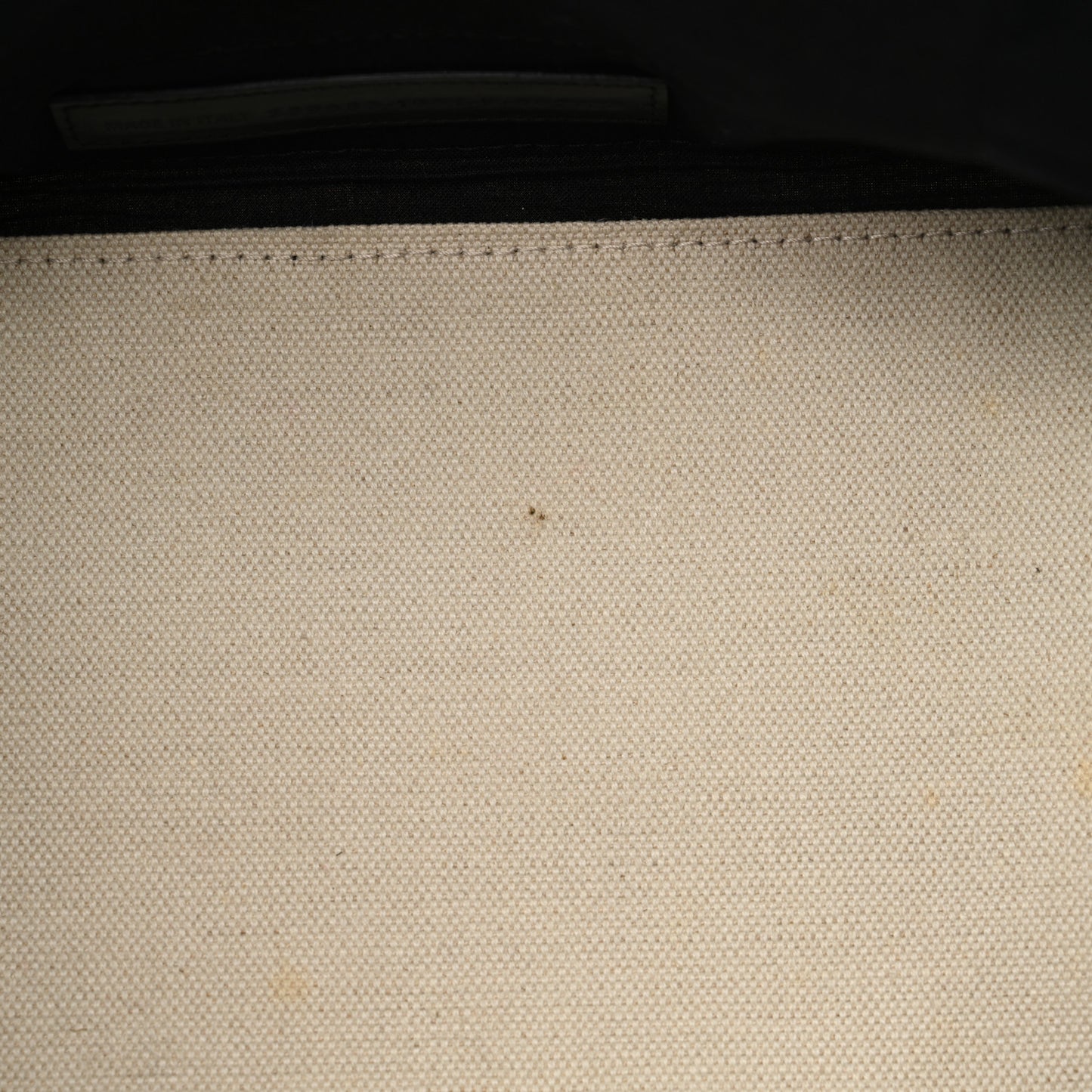 Cotton Canvas Calfskin Navy Cabas S Natural Black