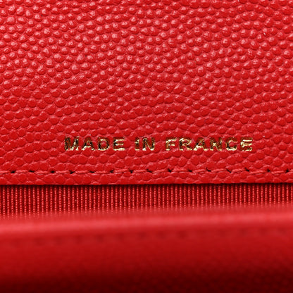 Chanel Caviar Quilted Flap Card Holder Wallet Red 6 of 9