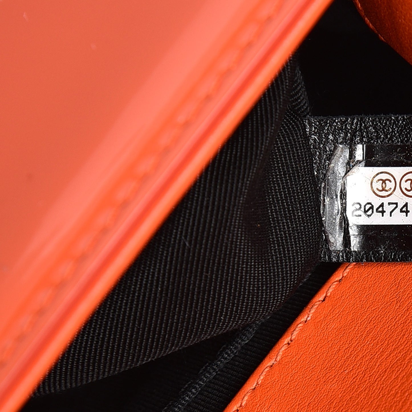 Patent Calfskin Medium Plexiglass Boy Flap Orange