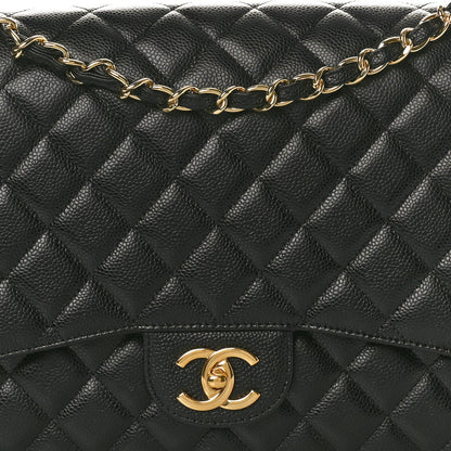 Chanel Caviar Quilted Maxi Double Flap Black 8 of 10