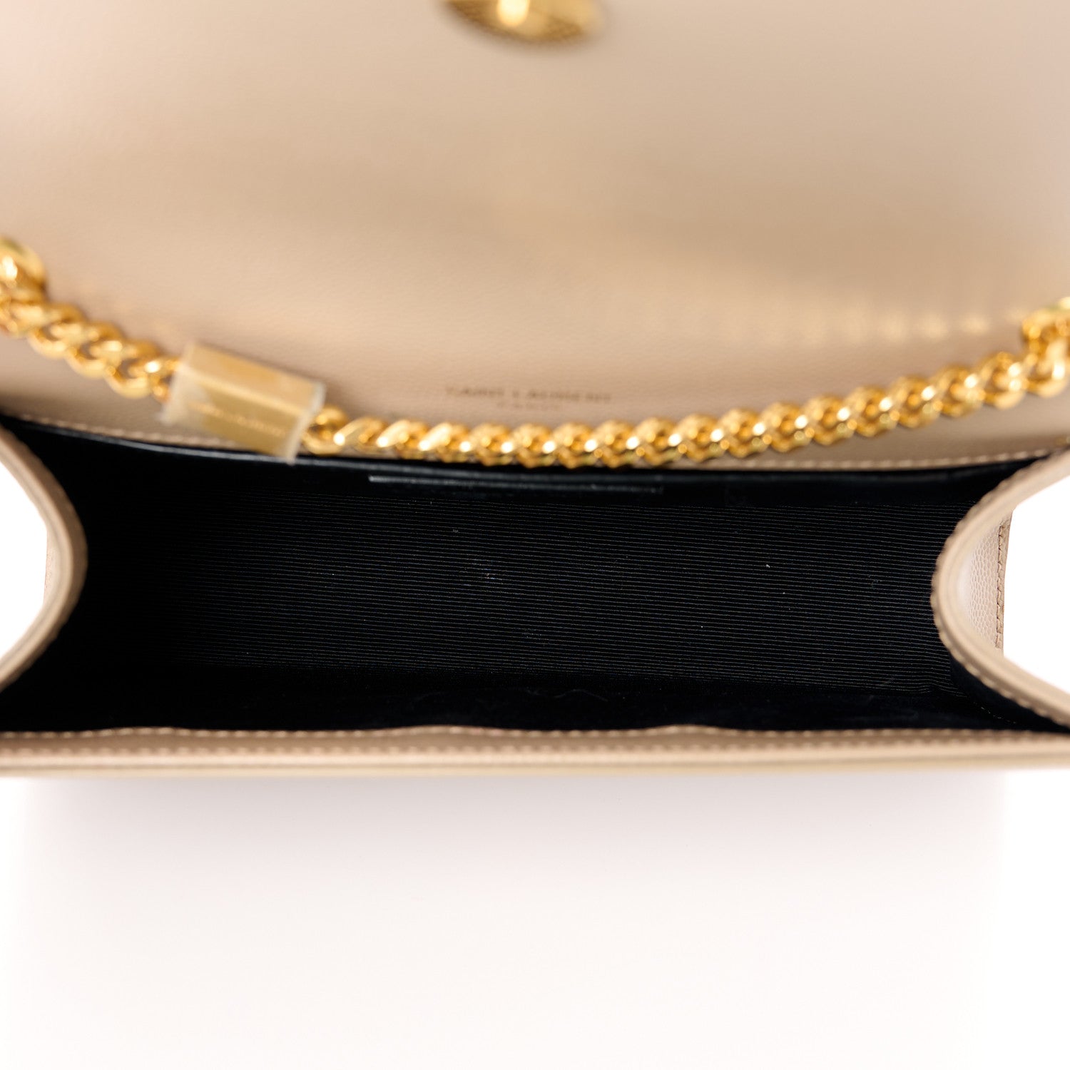 Saint Laurent Grain De Poudre Small Monogram Kate Satchel Dark Beige 5 of 12