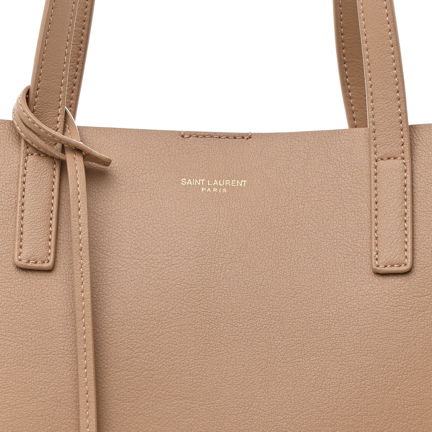 Calfskin Large Shopping Tote Dark Beige