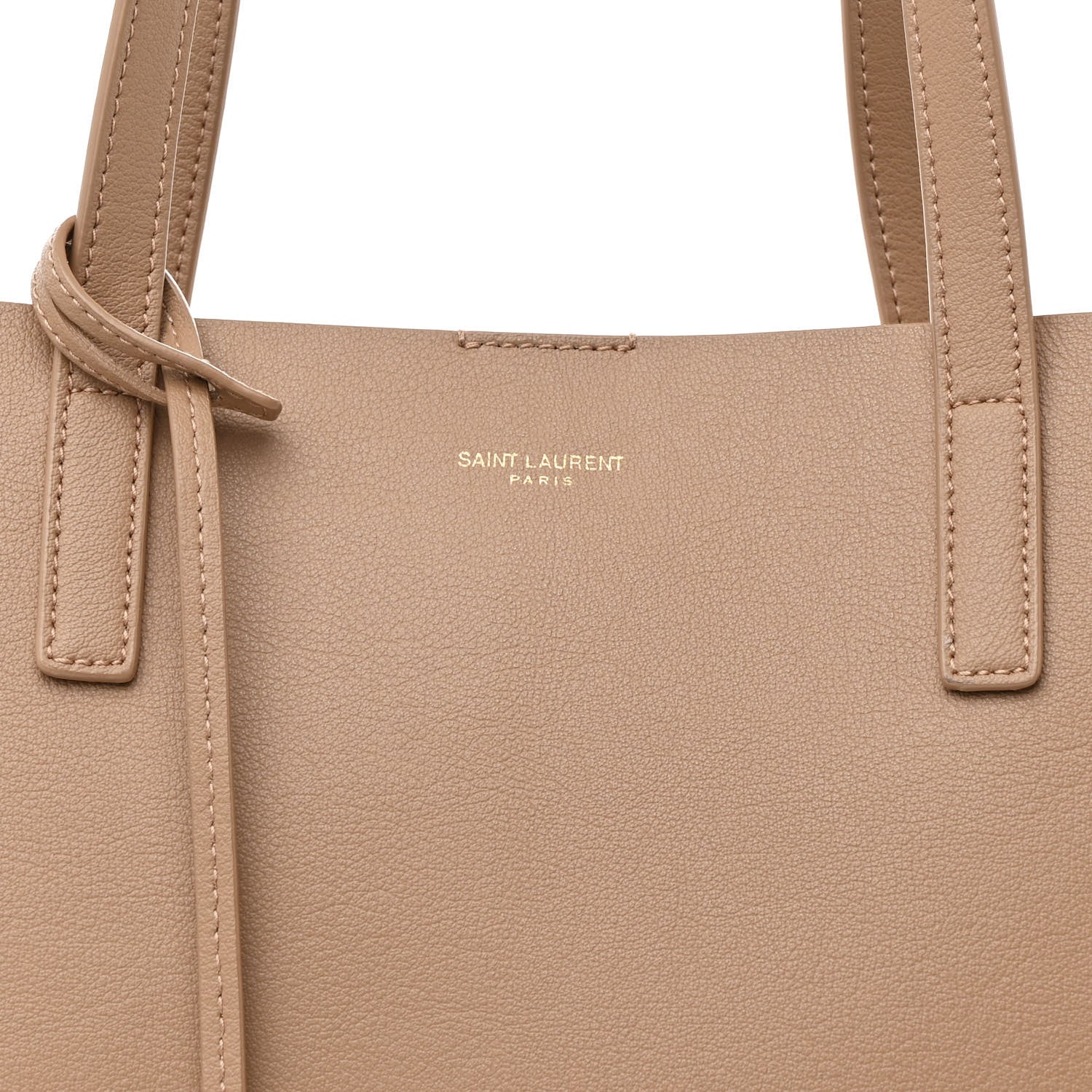 Saint Laurent Calfskin Large Shopping Tote Dark Beige 9 of 12