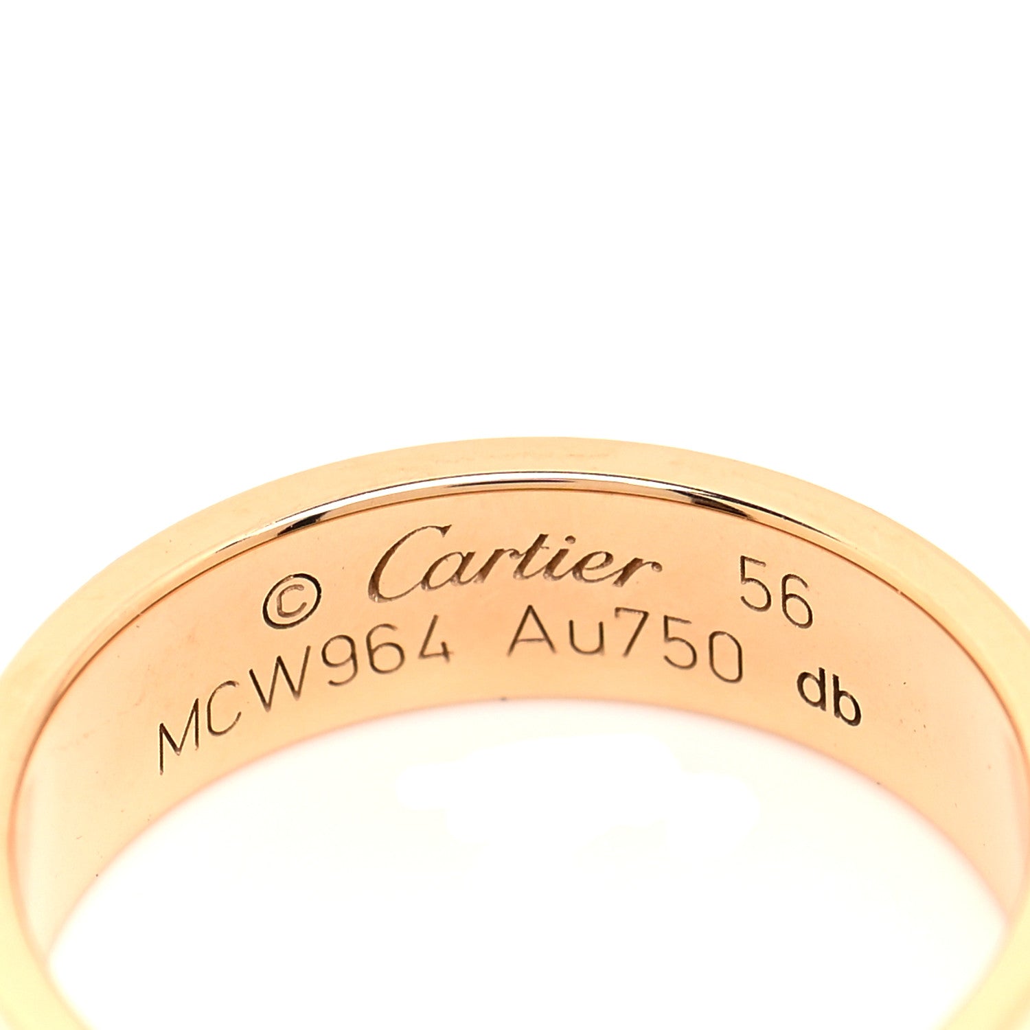 Cartier 18K Yellow Gold 4mm LOVE Ring 56 7.5 4 of 6