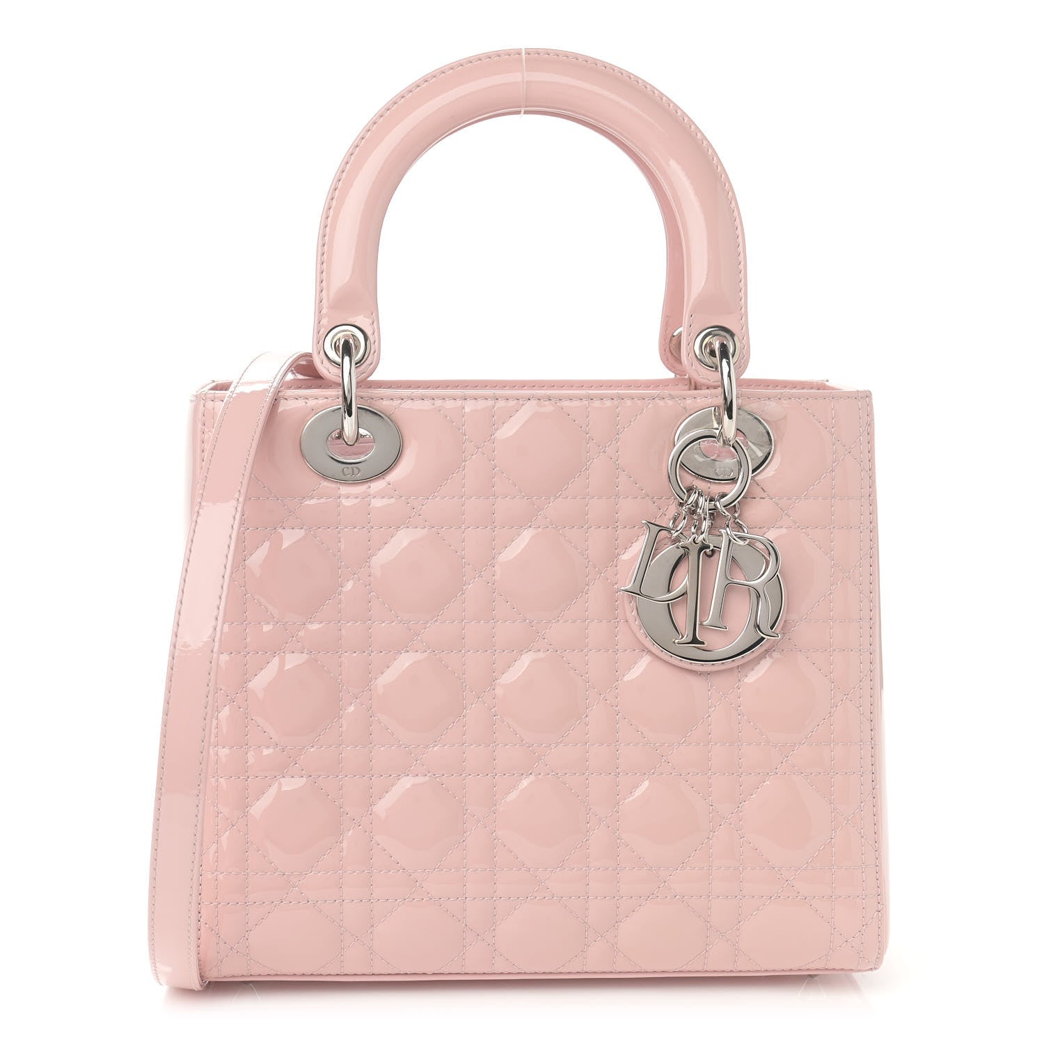 Christian Dior Patent Cannage Medium Lady Dior Rose Clair 1 of 10