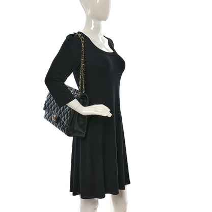 Chanel Lambskin Quilted Maxi Double Flap Black 2 of 9