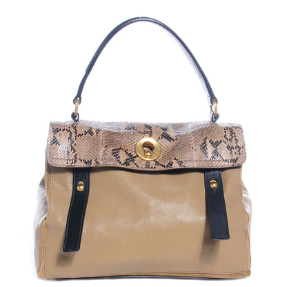Saint Laurent Calfskin Python Muse Two Sand 1 of 10