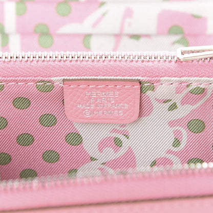 Hermes Epsom Silk'in Compact Wallet Rose Confetti 5 of 7