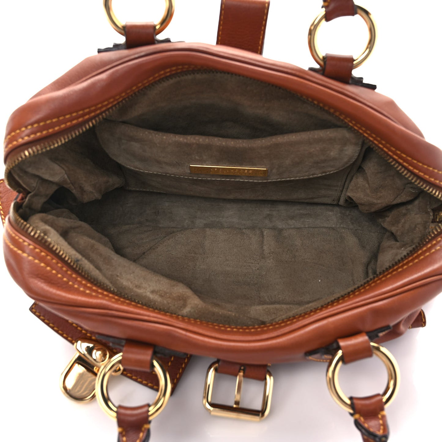 Calfskin Venetia Satchel Brown