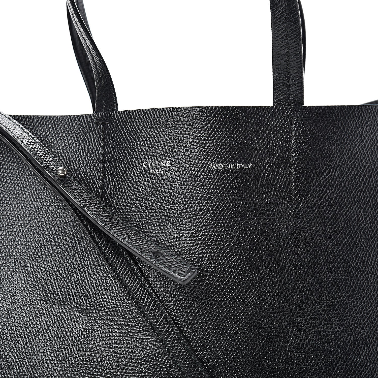 Celine Grained Calfskin Small Vertical Cabas Black 8 of 12