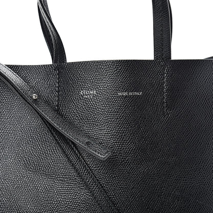 Celine Grained Calfskin Small Vertical Cabas Black 8 of 12