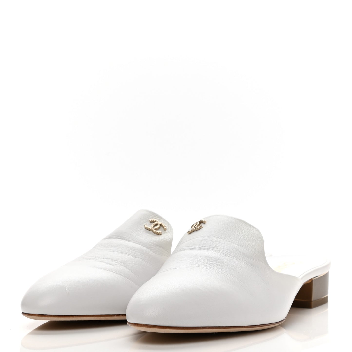 Lambskin CC Mules 41 White