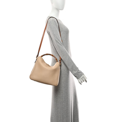 Gucci Softy Wonka Textured Dollar Calfskin Medium Diana Shoulder Bag Light Beige 2 of 11
